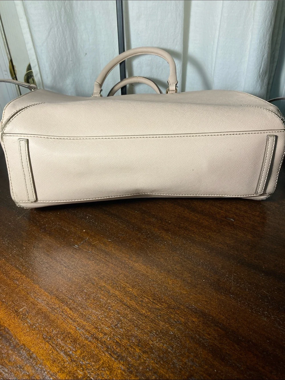 Tory Burch Robinson Large Pale Leather Satchel with Detachable Strap